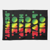 1つの愛、1のハート、1の運命 キッチンタオル (横)