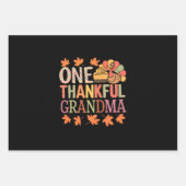 1つの感謝のおばあちゃんナナターキー感謝の日 ラッピングペーパーシート (正面)