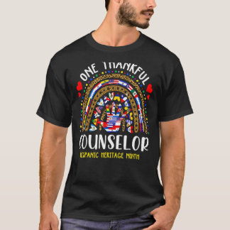 1つの感謝のカウンセラーHispanic伝統月日T型 Tシャツ