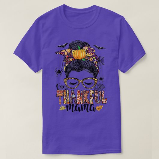 1つの感謝のマおもしろいマメッシーパン秋秋 Tシャツ (デザイン正面)
