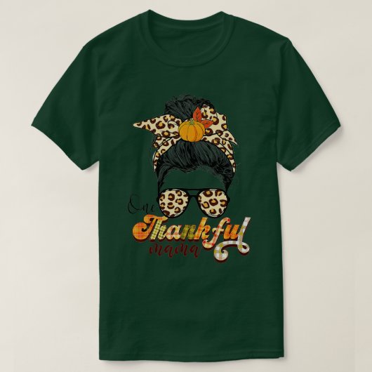 1つの感謝のマおもしろいマメッシーパン秋秋 Tシャツ (デザイン正面)
