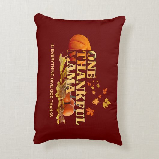 1つの感謝のママ母の感謝祭 アクセントクッション (裏面(縦))