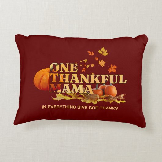 1つの感謝のママ母の感謝祭 アクセントクッション (裏面)