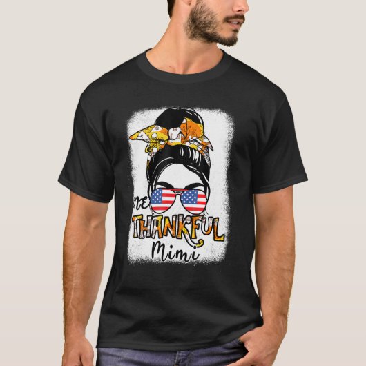 1つの感謝のミニ漂白ママおばあちゃん女性よりも Tシャツ (正面)