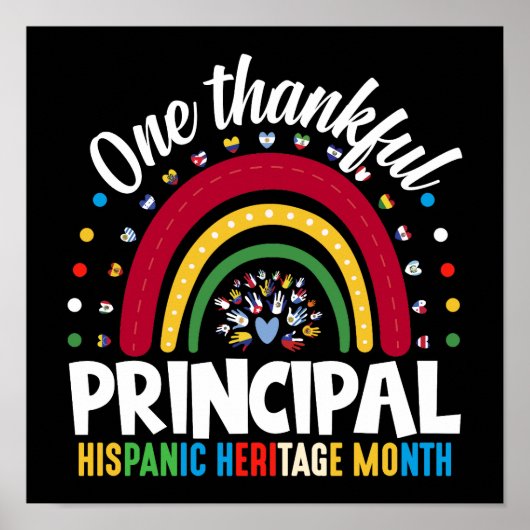 1つの感謝の主ヒスパニック伝統月 ポスター (正面)