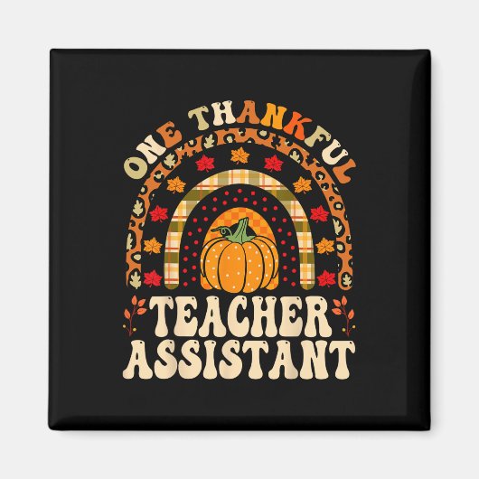 1つの感謝の先生アイスタント – 感謝祭の先生 マグネット (正面)