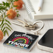 1つの感謝の先生ヒスパニック伝統月フラグ キーホルダー (正面右)