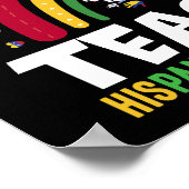 1つの感謝の先生ヒスパニック伝統月フラグ ポスター (角)