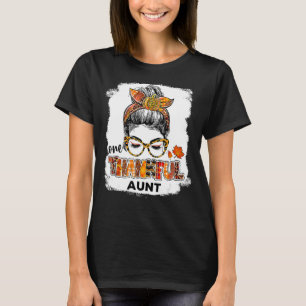 1つの感謝の叔母秋の衣装葉の秋の感謝してい装置 Tシャツ