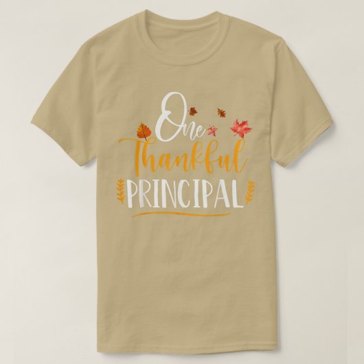 1つの感謝の学校校長秋感謝祭Pr Tシャツ (デザイン正面)