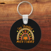 1つの感謝の数学先生おもしろい感謝秋 キーホルダー (正面)