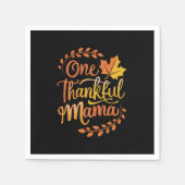 1つの感謝の母かわいい秋感謝秋 スタンダードカクテルナプキン (正面)