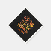 1つの感謝の母かわいい秋感謝秋 スタンダードカクテルナプキン (角)