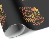 1つの感謝の母かわいい秋感謝秋 ラッピングペーパー (ロールコーナー)