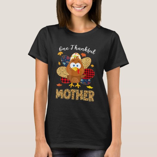 1つの感謝の母トルコleopart感謝祭 tシャツ (正面)