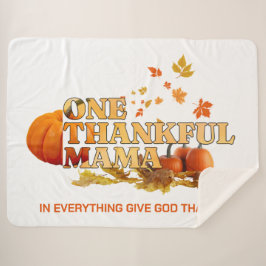 1つの感謝ママ母スタイリッシュ感謝祭 シェルパブランケット