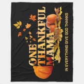 1つの感謝ママ母スタイリッシュ感謝祭 フリースブランケット (正面)