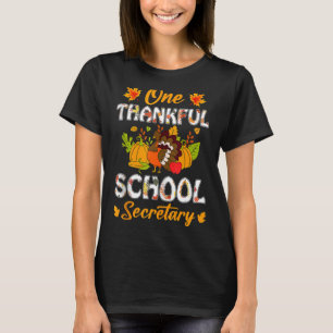 1つの感謝学校秘書秋秋の感謝祭 Tシャツ