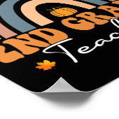 1つの感謝第2グレード先生Groovy感謝祭 ポスター (角)