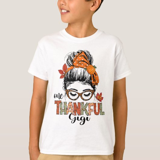 1つの感謝義乱文秋秋の感謝祭 Tシャツ (正面)