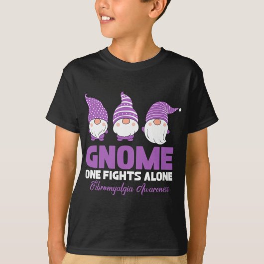 1つの戦い単独の線維筋痛認識度フィブロワー Tシャツ (正面)