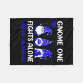 1つの戦い単独ブルーリボンアタキシア認識度 フリースブランケット (正面(横))