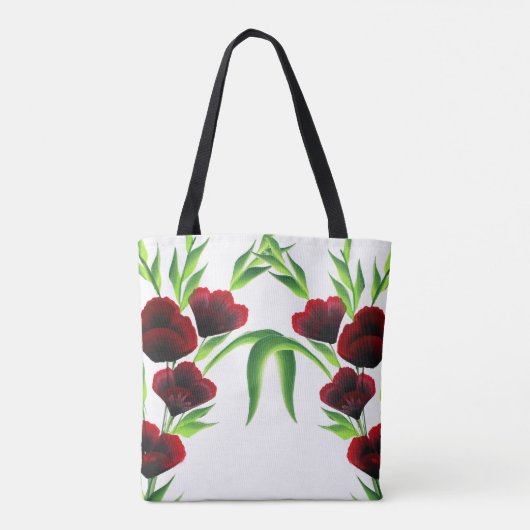 1つの打撃のアクリルの花模様のトートバック トートバッグ (裏面)