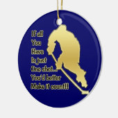 1つの打撃!! ホッケーの木のオーナメント セラミックオーナメント (左)