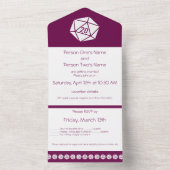 1つの招待状でワインでシックな卓上 オールインワン招待状 (内側)