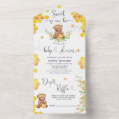 1つの招待状で赤ちゃんシャワーが甘い オールインワン招待状 (内側)