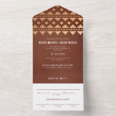 1つの招待状結婚で錆び南西グレーム オールインワン招待状 (内側)