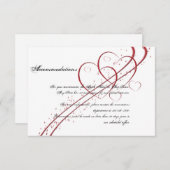 1つの挿入物として2つのハート エンクロージャーカード (正面/裏面)