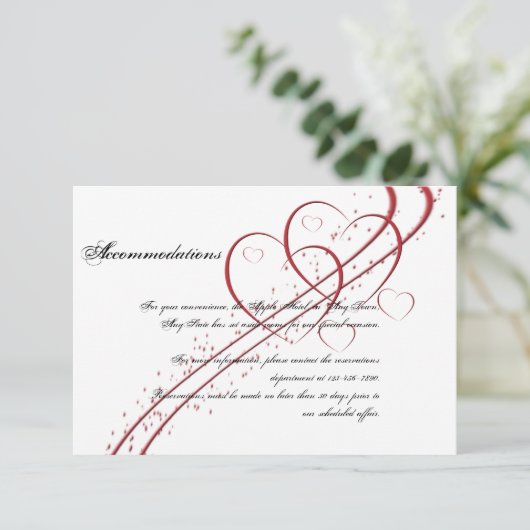 1つの挿入物として2つのハート エンクロージャーカード (スタンド正面)