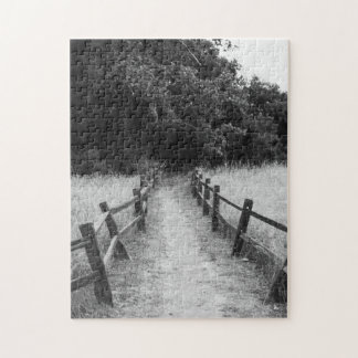 1つの旅行者が少ない白黒パズル ジグソーパズル