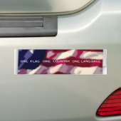 1つの旗1ヶ国1の言語 バンパーステッカー (車上)
