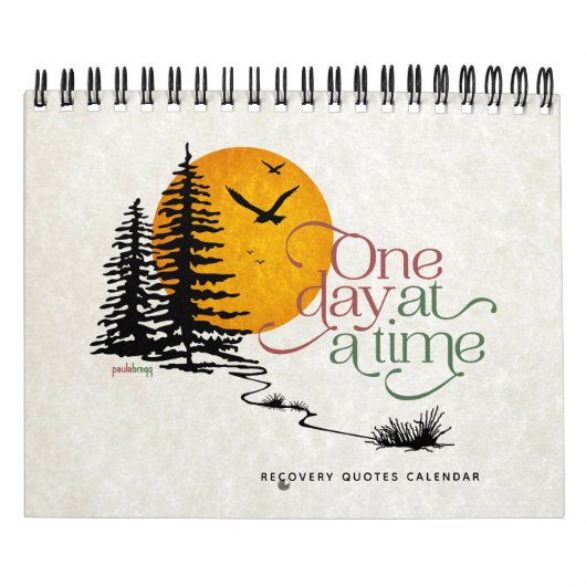 1つの日の一度に感動的な回復引用文 カレンダー (カバー)