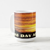1つの日の一度に日没のマグ コーヒーマグカップ (正面左)
