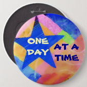 1つの日の一度に"ブルースター"ボタン 缶バッジ (正面&裏面)