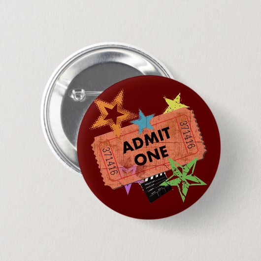 1つの映画チケットを是認して下さい 缶バッジ (正面&裏面)