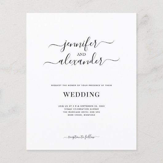 1つの書道ですべて予算を結婚計上する (正面)