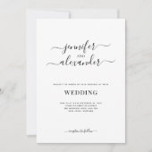 1つの書道ですべて予算を結婚計上する 招待状 (正面)