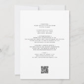 1つの書道ですべて予算を結婚計上する 招待状 (裏面)