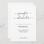 1つの書道ですべて予算を結婚計上する 招待状 (正面/裏面)