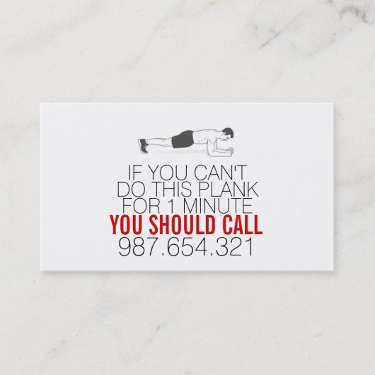 1つの最低の板の個人的なフィットネスのトレーナーの名刺 名刺 (正面)