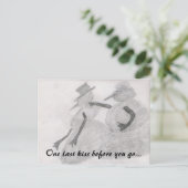 1つの最後のキスの郵便はがき ポストカード (スタンド正面)