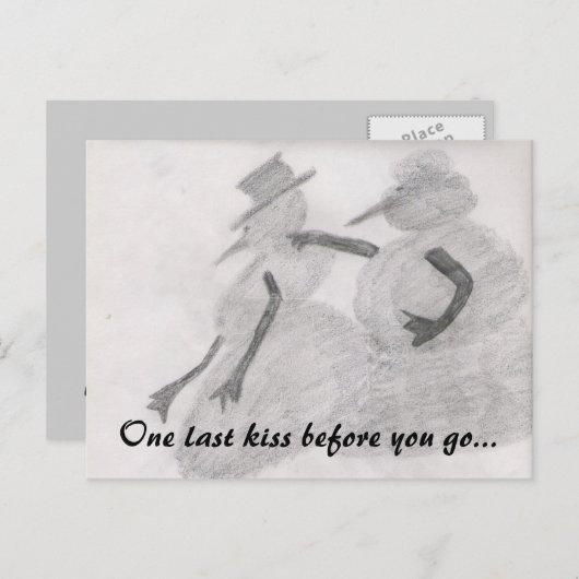 1つの最後のキスの郵便はがき ポストカード (正面/裏面)