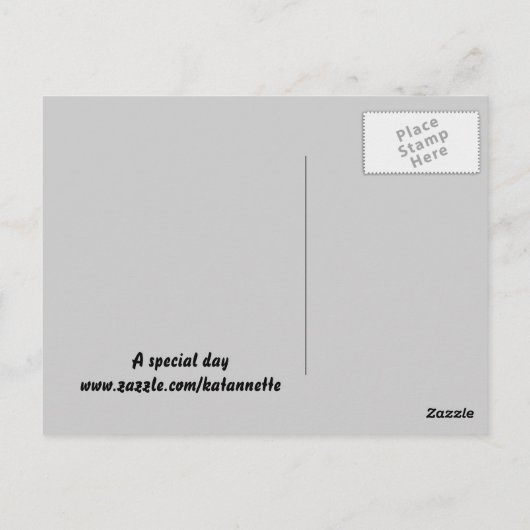 1つの最後のキスの郵便はがき ポストカード (裏面)