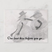 1つの最後のキスの郵便はがき ポストカード (正面)