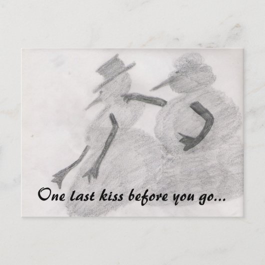 1つの最後のキスの郵便はがき ポストカード (正面)