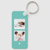 1つの最高の編集可能カラーカスタムフォトキーチェーン キーホルダー (裏面)